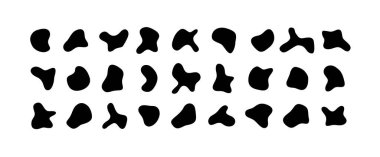 Soyut organik şekiller. Rastgele oval leke koleksiyonu. EPS 10