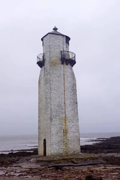 Southerness Lighthouse Een Vuurtoren Een Landtong Schotse Stad Southerness — Stockfoto