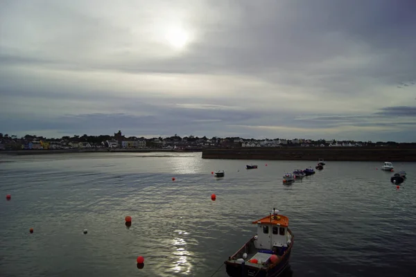 Naplemente Donaghadee Kikötőjében — Stock Fotó