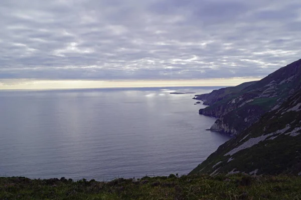 Rlanda Nın Donegal Eyaletinin Batısındaki Slieve League Uçurumları Atlantik Okyanusu — Stok fotoğraf