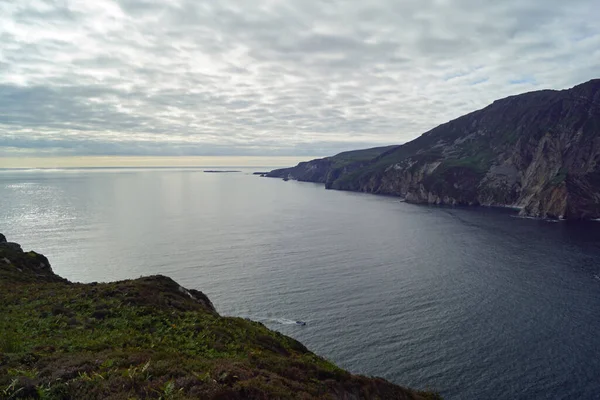 Les Falaises Slieve League Ouest Comté Irlandais Donegal Sur Océan — Photo