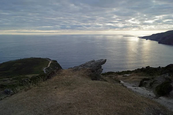 Slieve League Klippor Västra Irland Donegal Atlanten Med 601 Höjd — Stockfoto