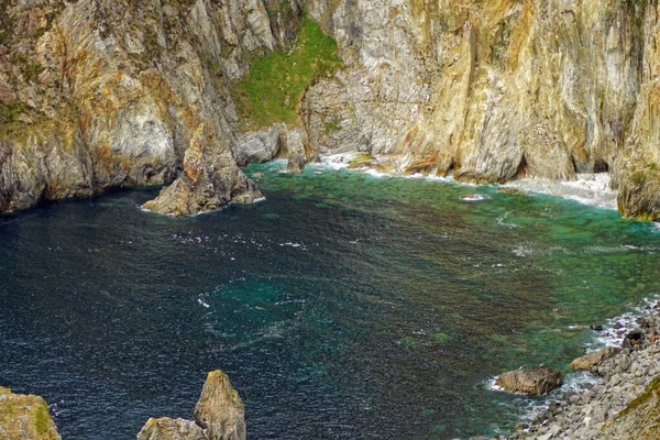 Скелі Ліга Слів Заході Від Ірландського Графства Донегол Атлантичному Океані — стокове фото