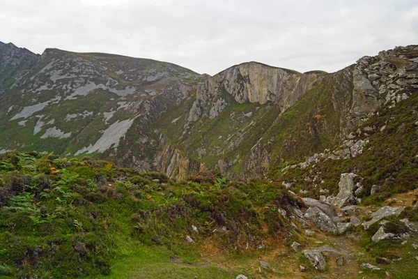 Les Falaises Slieve League Ouest Comté Irlandais Donegal Sur Océan — Photo