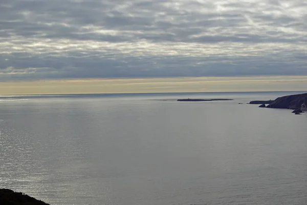 Скелі Ліга Слів Заході Від Ірландського Графства Донегол Атлантичному Океані — стокове фото