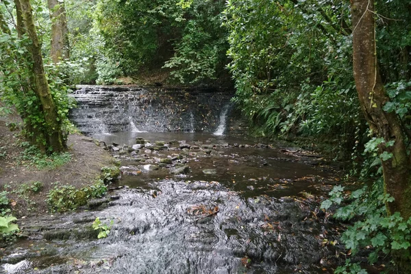 Glencar Waterfall Located Glencar Lake Kilometers West Manorhamilton County Leitrim — Stock Photo, Image