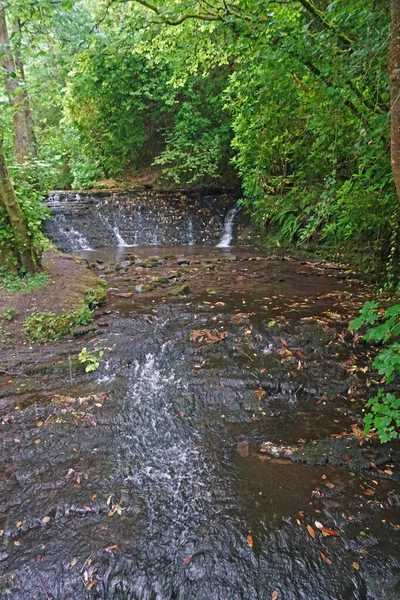 Glencar Waterfall Ligger Nära Glencar Lake Kilometer Väster Manorhamilton County — Stockfoto