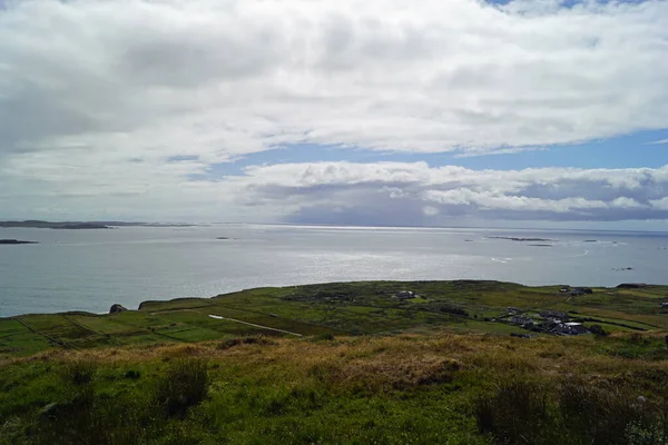 Obloha Silnice Malebný Kruhový Pohon Začíná Končí Clifden Největší Město — Stock fotografie