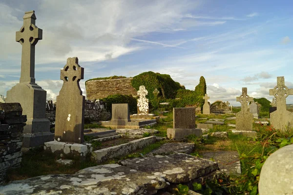 Руины Средневековой Церкви Килмакрихи Килмакрери Irish Cill Mhic Creiche Расположены — стоковое фото