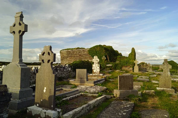 Ruinerna Den Medeltida Kyrkan Kilmacreehy Eller Kilmacrehy Irish Cill Mhic — Stockfoto