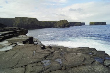 Kilkee Cliff yürüyüşü Kilkee Kayalıkları Kafesi, Pollock Holes otoparkından başlayarak Kilkee Kayalıkları 'nda 2-3 saatlik bir döngü yürüyüşüdür..