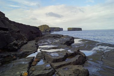 Kilkee Cliff yürüyüşü Kilkee Kayalıkları Kafesi, Pollock Holes otoparkından başlayarak Kilkee Kayalıkları 'nda 2-3 saatlik bir döngü yürüyüşüdür..