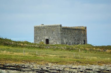 Carrigaholt, County 'deki Shannon Nehri' ne bakan MacMahon Kalesi.