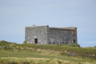 Carrigaholt, County 'deki Shannon Nehri' ne bakan MacMahon Kalesi.