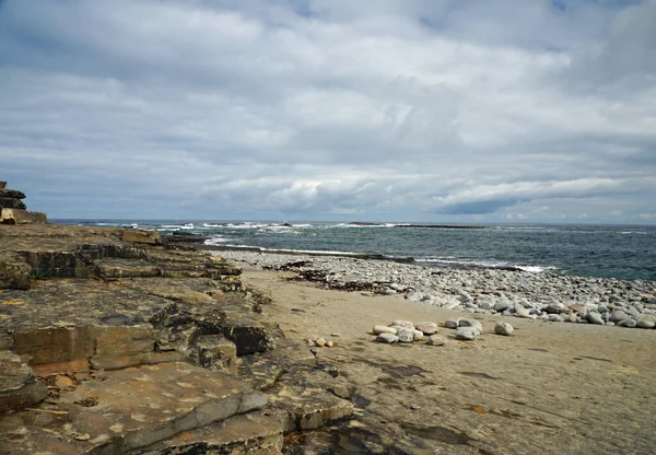 Kilkee Beach Una Playa Piedra Pueblo Kilkee — Foto de Stock