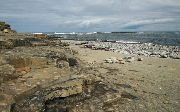 Kilkee Beach Kamenná Pláž Obci Kilkee — Stock fotografie