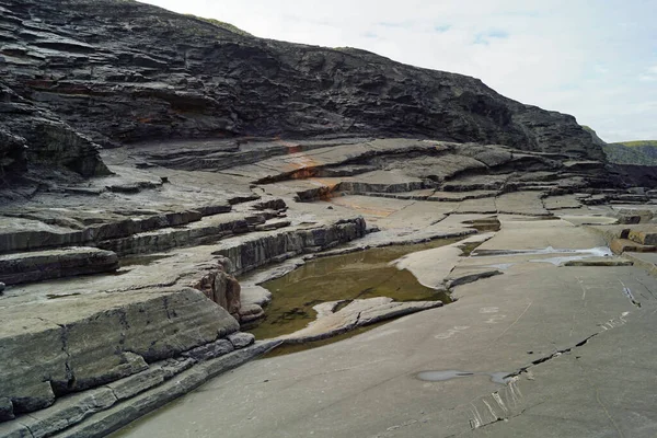 Kilkee Cliff Spacerem Jest Malowniczy Godzin Umiarkowanej Pętli Spacerem Wzdłuż — Zdjęcie stockowe