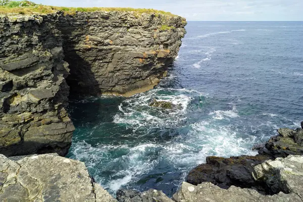 Kilkee Cliff Spacerem Jest Malowniczy Godzin Umiarkowanej Pętli Spacerem Wzdłuż — Zdjęcie stockowe