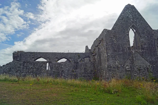 Ruinas Del Antiguo Monasterio Franciscano Askeaton Río Deel — Foto de Stock