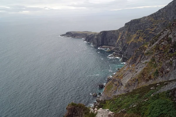 Geokaun Mountain Fogher Cliffs Est Parc Montagne Point Culminant Île — Photo