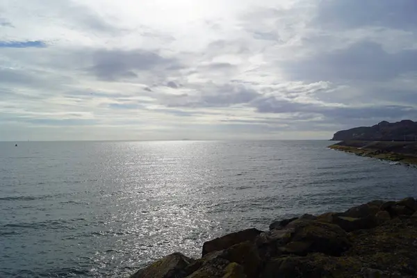 Costa Old Howth Harbour Faro Sorveglia Ingresso Del Porto Howth — Foto Stock