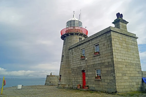 Farol Guarda Entrada Para Porto Howth — Fotografia de Stock