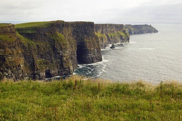 Cliffs Moher Είναι Πιο Γνωστοί Βράχοι Στην Ιρλανδία Βρίσκονται Στη — Φωτογραφία Αρχείου