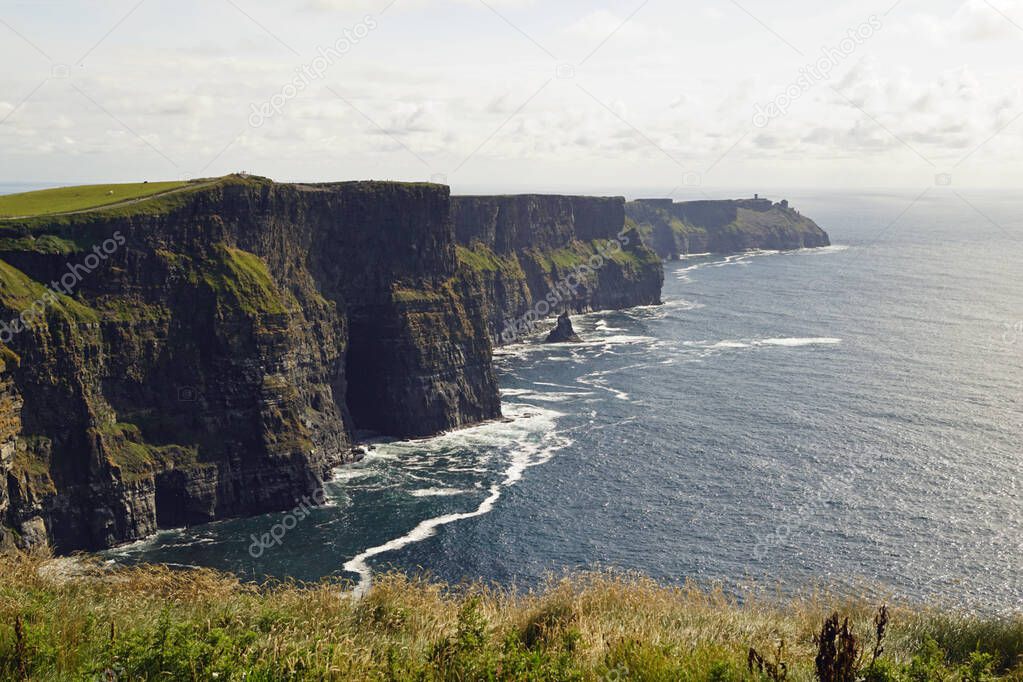 The Cliffs of Moher are the best known cliffs in Ireland. They are located on the southwest coast of Ireland's main island in County Clare near the villages Doolin and Liscannor.