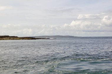 Vahşi Atlantik Yolu - Moher Kayalıklarında tekne gezisi. Moher Kayalıkları İrlanda 'nın en bilinen kayalıklarıdır. İrlanda 'nın ana adası olan Clare' in güneybatı kıyısında Doolin ve Liscannor köylerinin yakınında yer almaktadır..