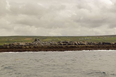 Vahşi Atlantik Yolu - Moher Kayalıklarında tekne gezisi. Moher Kayalıkları İrlanda 'nın en bilinen kayalıklarıdır. İrlanda 'nın ana adası olan Clare' in güneybatı kıyısında Doolin ve Liscannor köylerinin yakınında yer almaktadır..
