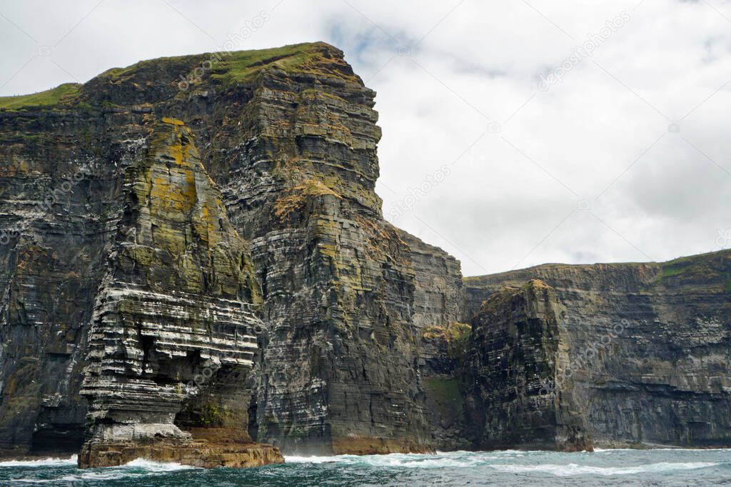 Wild Atlantic Way - Boat trip on the Cliffs of Moher. The Cliffs of Moher are the best known cliffs in Ireland. They are located on the southwest coast of Ireland's main island in County Clare near the villages Doolin and Liscannor.