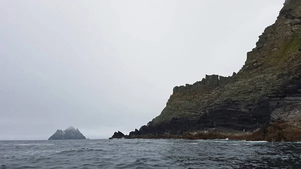 Ilha Skellig Michael Também Conhecida Como Grande Skellig Abriga Dos — Fotografia de Stock