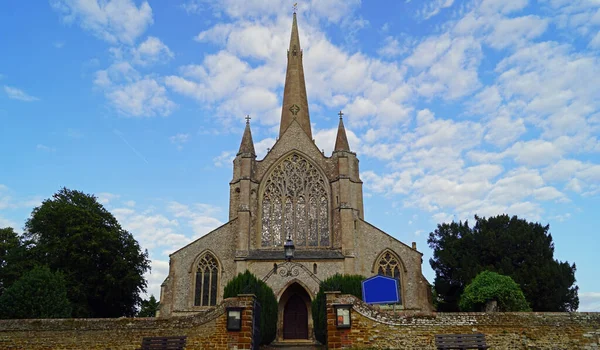 Церковь Святой Марии Признана Самой Украшенной Церковью Восточной Англии Витражи — стоковое фото