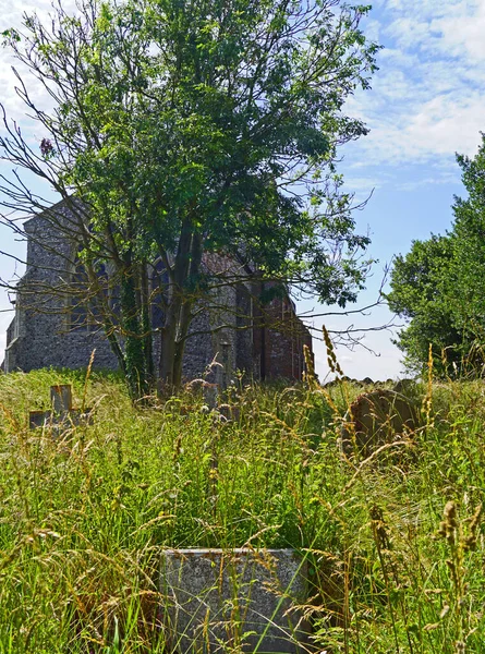 Kyrkogård Med Antika Gravar Vid Andrews Kyrka Gorleston Sea — Stockfoto