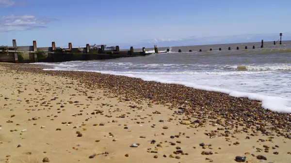 Southwold Beach Αξίζει Μια Επίσκεψη Όχι Μόνο Λόγω Του Φάρου — Φωτογραφία Αρχείου