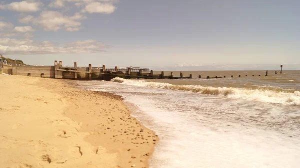 Southwold Beach Een Bezoek Waard Niet Alleen Vanwege Vuurtoren — Stockfoto