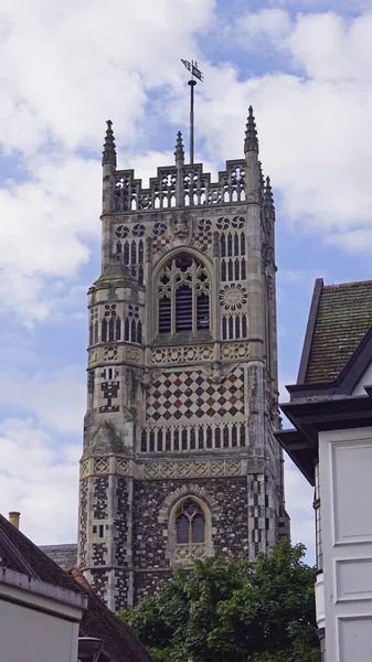 Mary Tower Stadskerk Van Ipswich Een Grade Monumentaal Gebouw — Stockfoto