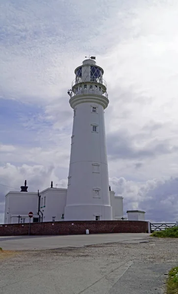 Flamborough Head Lighthouse Faro Attivo Situato Flamborough East Riding Dello — Foto Stock