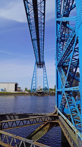 Middlesbrough Transporter Bridge Last Bridge Teas Front Its Mouth North — Stock Photo, Image