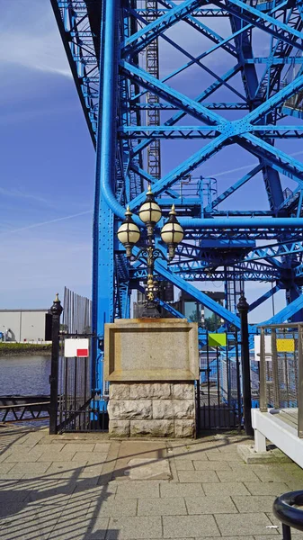 Puente Transportador Middlesbrough Último Puente Sobre Los Tés Frente Desembocadura —  Fotos de Stock