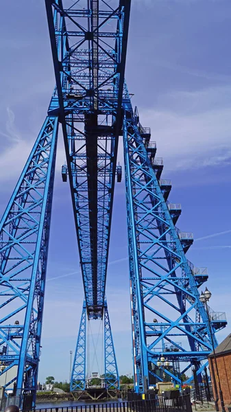 Middlesbrough Transporter Bridge Last Bridge Teas Front Its Mouth North — Stock Photo, Image