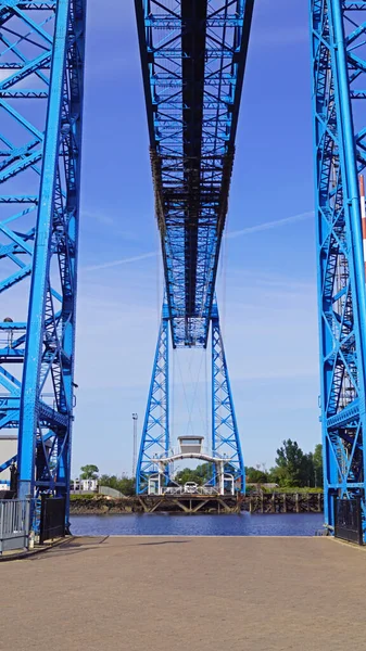 Middlesbrough Transporter Bridge Last Bridge Teas Front Its Mouth North — Stock Photo, Image