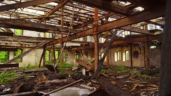 Ruine Bâtiment Stockage Complexe Moulins Boellberg Halle Allemagne — Photo