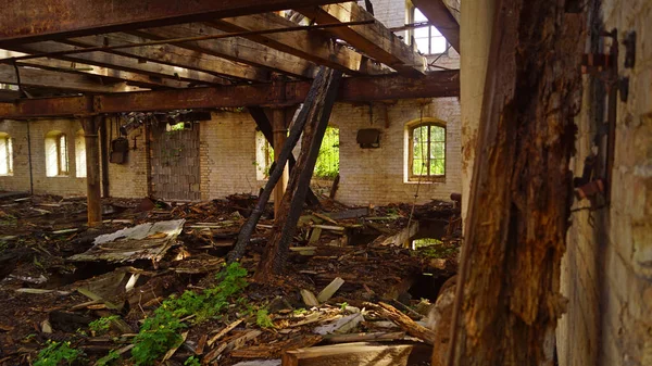 Ruina Del Edificio Almacenamiento Del Complejo Molinos Boellberg Halle Alemania — Foto de Stock