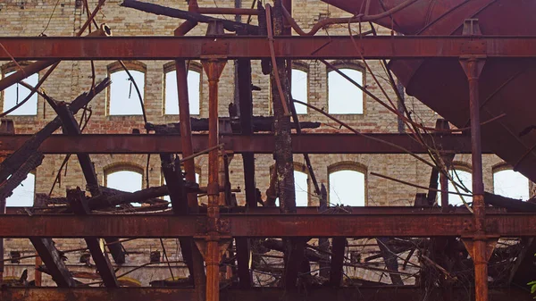 Almanya Halle Deki Boellberg Fabrika Binasının Yıkıntısı — Stok fotoğraf