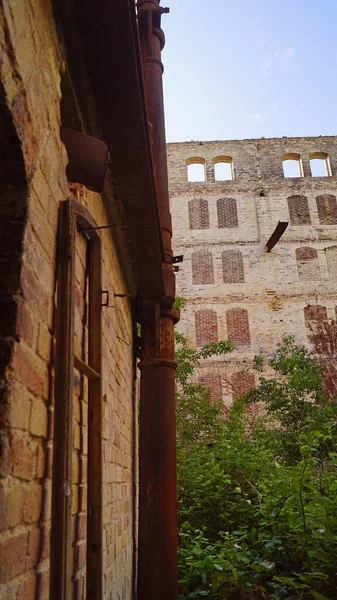 Almanya Halle Deki Boellberg Fabrika Binasının Yıkıntısı — Stok fotoğraf