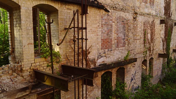 Ruina Del Edificio Almacenamiento Del Complejo Molinos Boellberg Halle Alemania —  Fotos de Stock