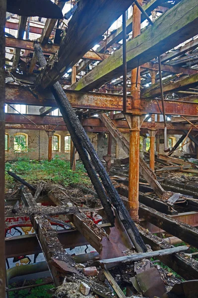 Ruine Bâtiment Stockage Complexe Moulins Boellberg Halle Allemagne — Photo