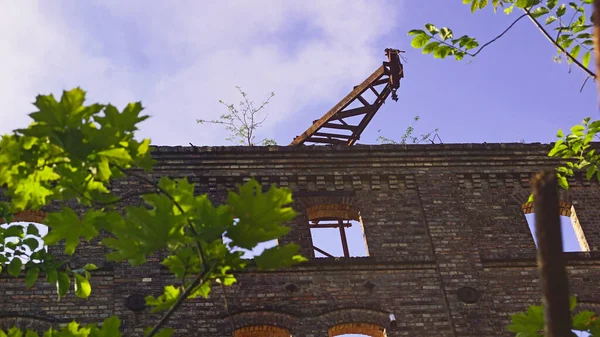 Almanya Halle Deki Boellberg Fabrika Binasının Yıkıntısı — Stok fotoğraf