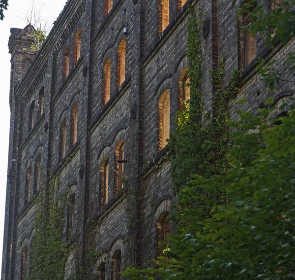 Ruin of the storage building of the Boellberg mill complex in Halle in Germany